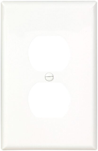 Eaton PJ8W Wallplate, 6 in L, 3-1/2 in W, 1-Gang, Polycarbonate, White, High-Gloss, Screw Sells in Quantity of 25