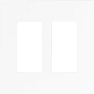 Arrow Hart PJS262W Wallplate, 4-7/8 in L, 4.94 in W, 2-Gang, Polycarbonate, White, High-Gloss