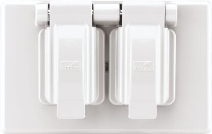 Eaton Wiring Devices S1962W-SP Cover, 2-63/64 in L, 4-37/64 in W, Rectangular, Thermoplastic, White