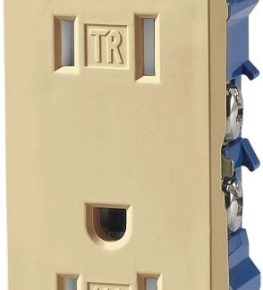 Eaton Wiring Devices TR1107V Duplex Receptacle, 2 -Pole, 15 A, 125 V, Push-in, Side Wiring, NEMA: 5-15R, Ivory