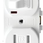 Eaton Cooper Wiring TR274W Heavy-Duty Combination Switch/Receptacle, 120 V Switch, 125 V Receptacle, 2-Pole