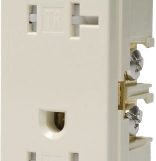 Arrow Hart TR6352 TR6352W-BOX Duplex Receptacle, 2 -Pole, 20 A, 125 V, Back, Side Wiring, NEMA: 5-15R, White