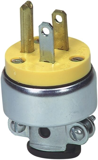 Eaton Wiring Devices WD2867 Electrical Plug, 2 -Pole, 15 A, 125 V, NEMA: NEMA 5-15, Yellow