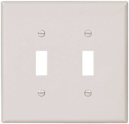 EATON 2149W-BOX Over-Size Wallplate, 2-Gang, Thermoset, White Sells in Quantity of 10