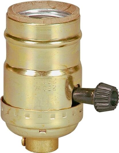 Eaton Wiring Devices 917ABD-BOX Lamp Holder, 250 VAC, 250 W, Brass