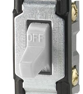 Eaton Wiring Devices CS120W Toggle Switch, 20 A, 120/277 V, Screw Terminal, Nylon Housing Material, White