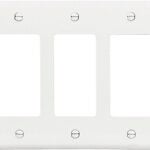 Eaton Wiring Devices PJ263W Wallplate, 4.87 in L, 6-3/4 in W, 3 -Gang, Polycarbonate, White, High-Gloss