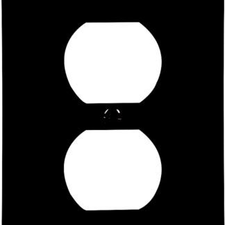 Eaton Wiring Devices PJ8BK Duplex and Single Receptacle Wallplate, 4-7/8 in L, 3-1/8 in W, 1 -Gang, Polycarbonate
