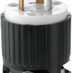 Eaton Wiring Devices WD4720 Twist Lock Plug, 2 -Pole, 15 A, 125 V, NEMA: NEMA L5-15, Black/White