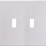 Eaton Wiring Devices PJS2W Wallplate, 4-7/8 in L, 4.94 in W, 2 -Gang, Polycarbonate, White, High-Gloss