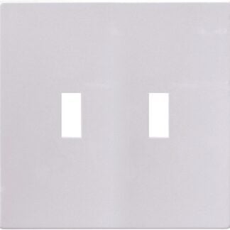 Eaton Wiring Devices PJS2W Wallplate, 4-7/8 in L, 4.94 in W, 2 -Gang, Polycarbonate, White, High-Gloss