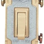 Eaton Cooper Wiring 5223-7V-BU Toggle Switch, Ivory, 15 A, 120 V, Side Wire Terminal