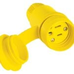 Arrow Hart 15W47 Plug and Connector, 2 -Pole, 15 A, 125 VAC, NEMA: NEMA 5-20P, Yellow