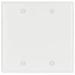 Eaton Cooper Wiring 2137W-BOX Wallplate, 4-1/2 in L, 4.56 in W, 0.08 in Thick, 2 -Gang, Thermoset, White