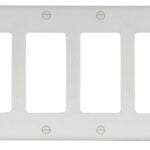 Eaton 2166W-BOX Wallplate, 4-1/2 in L, 11.813 in W, 6-Gang, Thermoset, White Sells in Quantity of 5