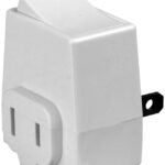 Eaton Cooper Wiring BP4404W Plug In Switch, 2 -Pole, 15 A, 120 V, 1 -Outlet, White