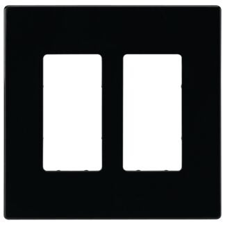 Eaton PJS262BK-L Wallplate, 4-7/8 in L, 4.94 in W, 2-Gang, Polycarbonate, Black, High-Gloss Sells in Quantity of 10