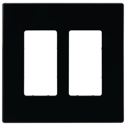 Eaton PJS262BK-L Wallplate, 4-7/8 in L, 4.94 in W, 2-Gang, Polycarbonate, Black, High-Gloss Sells in Quantity of 10