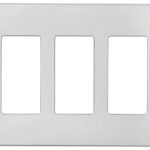 Eaton Cooper Wiring PJS PJS263SG-SP-L Wallplate, 4.87 in L, 6-3/4 in W, 3 -Gang, Polycarbonate, Silver Granite