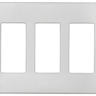 Eaton Cooper Wiring PJS PJS263SG-SP-L Wallplate, 4.87 in L, 6-3/4 in W, 3 -Gang, Polycarbonate, Silver Granite