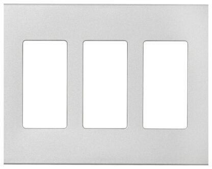 Eaton Cooper Wiring PJS PJS263SG-SP-L Wallplate, 4.87 in L, 6-3/4 in W, 3 -Gang, Polycarbonate, Silver Granite