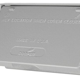 Eaton Wiring Devices 1966-SP Cover, 4-9/16 in L, 2-13/16 in W, Rectangular, Metal, Gray, Powder-Coated