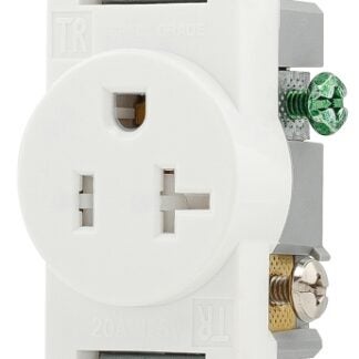 Cooper Industries TR1877W-BXSP Commercial Grade, Tamper Resistant Single Receptacle, 2000 V, 5 in L x 2 in W x 2 in D