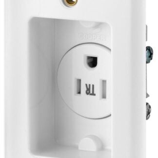 Eaton TR775W-BOX-SP Single Receptacle, 2-Pole, 125 V, 15 A, Side Wiring, NEMA: NEMA 5-15R, White Sells in Quantity of 10