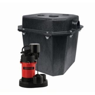 Red Lion 14942736 Undersink Sump Pump, 4.4 A, 115 V, 1/3 hp, 24 ft Max Head, 3200 gph, Thermoplastic