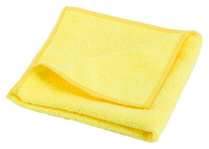 Simple Spaces OG003 Cleaning Cloth, 12 in L, 12 in W, Microfiber, Yellow Sells in Quantity of 12