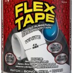 Flex Tape TFSWHTC0405 Tape, 5 ft L, 4 in W, Rubber Backing, White