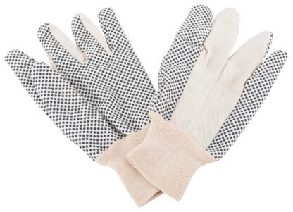 Diamondback GV-522PVD-3L Cotton Work Gloves with PVC Dots, Men's, One-Size, Straight Thumb, Knit Wrist Cuff, Fabric 80% Cotton 20% Polyester Sells in Quantity of 12