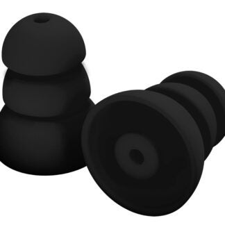 Plugfones ComforTiered Series PRP-SB10 Replacement Plugs, 26 dB NRR, Silicone Ear Plug, Black Ear Plug