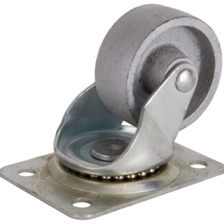 ProSource JC-S06 Swivel Caster, 2-1/2 in Dia Wheel, 1 in W Wheel, Steel Wheel, Gray, 125 lb, Steel Housing Material