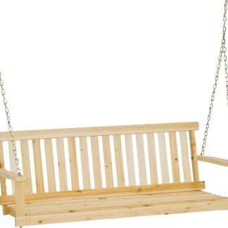 Seasonal Trends H-24 Porch Swing Seat, 48-3/4 in OAW, 17-3/4 in OAD, 21-1/2 in OAH, Fir Wood Frame