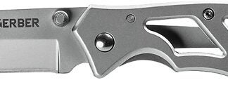 Gerber Paraframe Series 31-003612 Folding Knife, 3 in L Blade, Stainless Steel Blade, Silver Handle