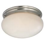 Boston Harbor F14BB02-8005-BN Two Light Round Ceiling Fixture, 120 V, 60 W, 2-Lamp, A19 or CFL Lamp