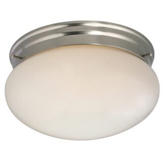 Boston Harbor F14BB02-8005-BN Two Light Round Ceiling Fixture, 120 V, 60 W, 2-Lamp, A19 or CFL Lamp