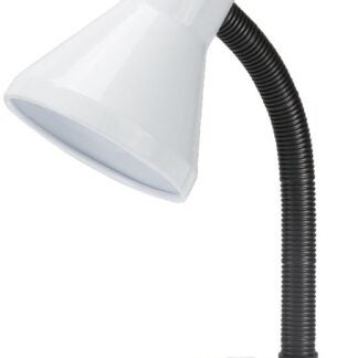 Boston Harbor TL-TB-134-WH-3L Flexible Desk Lamp, 120 V, 60 W, 1-Lamp, CFL Lamp, White Fixture, White