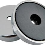 Magnet Source 07217 Round Base Magnet, Ceramic, 0.866 in ID x 2.04 in OD Dia, 0.303 in H