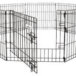 Petmate 55014 Exercise Pen with Door, 192 in OAL, 0.3 in OAW, 42 in OAH, Black