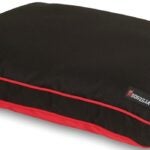 Dogzilla 80381 Dog Bed, 40 in L, 29 in W, Rip-Stop Fabric, Black/Red