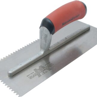 Marshalltown 780SD Trowel, 11 in L, 4-1/2 in W, V Notch, Curved Handle