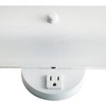 Canarm IVL2WH Vanity Fixture, 2-Lamp, Steel/Zinc Fixture, White Fixture