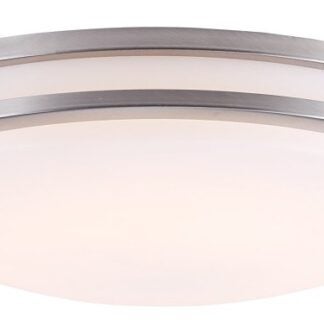 Canarm PARKEDALE LFM102A13BN Flush Mount Light, 20 W, 1-Lamp, Integrated LED Lamp, 1300 Lumens, 3000 K Color Temp