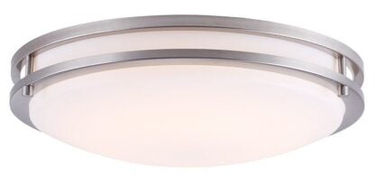 Canarm PARKEDALE LFM102A13BN Flush Mount Light, 20 W, 1-Lamp, Integrated LED Lamp, 1300 Lumens, 3000 K Color Temp