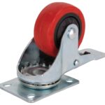 ProSource JC-386-G Swivel Caster with Brake, 3 in Dia Wheel, 30 mm W Wheel, PU Wheel, Red, 176 lb