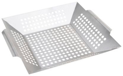 Omaha BBQ-37238 Grilling Basket, 13-7/8 in L, Stainless Steel Sells in Quantity of 6