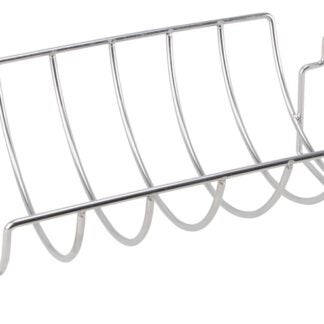 Omaha BBQ-37237 Rib and Roast Holder, 14-1/2 in L, Stainless Steel, Build-in Handle