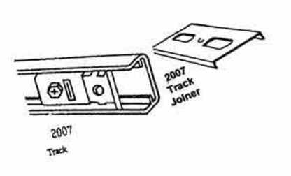 Renin 17034-07112-BW Door Track, Steel, 72 in L